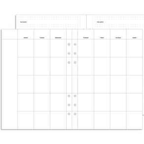 데이스테이션 6공 A5 25절 바인더 리필 먼슬리 플래너