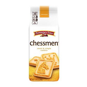 Peppeidge Fam Chessmen Cookies 7.25-ounce (pack of 4) Peppeidge Fam 체스맨 쿠키 7.25온스(4개 팩), 205g, 4개