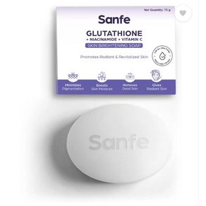 Sanfe Glutathione Niacinamide Vitamin C Bightening Soap Fo hydation pigmentation (75 g), 1개, 75g