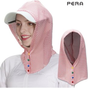 [페라][무료배송]통풍메쉬 후드 뒷목가리개, 핑크