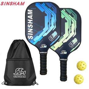 피클볼 라켓 SINSHAM pickleball 패들 운동시니어 라켓 볼세트, 라켓 2개+가방, 1개