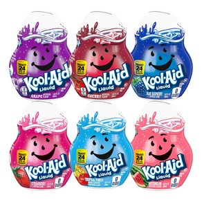 Kool-Aid Liquid Dink Mix Vaiety Pack 1 Watemel 쿨에이드 액상드링크믹스 버라이어티팩 수박1개 블루라즈베리1개 딸기1개 포도1개, 1개, 287ml