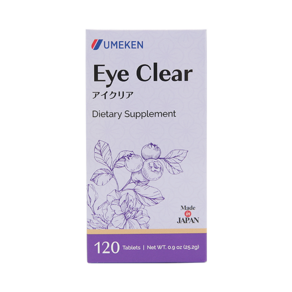 우메켄 아이클리어 UMEKEN EYE CLEAR 신제품 루테인 지아잔틴 빌베리 마키베리 포도씨 추출물 성분포함 우메켄 아이클레어 120정 2개월분 캐나다에서 직배송, 1개