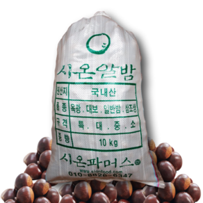 [시온견과] 알밤(대) 20kg 햇밤, 1포