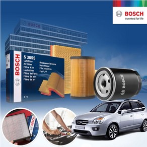 카렌스(뉴)(06~13) LPG 가솔린 BOSCH 에어크리너 오일필터 2종세트 5L 필요 a2114+o182 KPT-5560340 cs02049, 1개