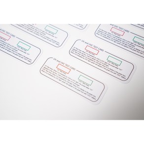 포텐슈 UV UVC UVA 테스트 카드 식별 표시기 백색광 살균 라이트 광 파장, 10개
