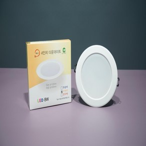 더쎈 LED 에코 다운라이트 3인치7W 4인치10W 플리커프리 할로겐 전구 주백 주광 전주백