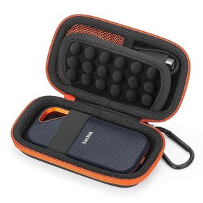 Yinke 하드 케이스 샌디스크 SSD 500GB 1TB 2TB 보관용, Oange, 1개