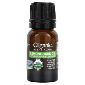 Cliganic 순도 100% 에센셜 오일 레몬그라스 오일 10ML 0.33FL oz), 1개