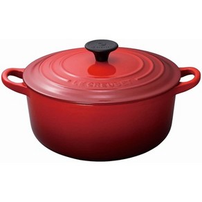 일본직발송 4. 르쿠르제(LE CREUSET) 르쿠르제 코콧 론드 홀로 냄비 IH 대응 22CM 체리 레드 B0000A14MW, One Size, One Colo, 1개