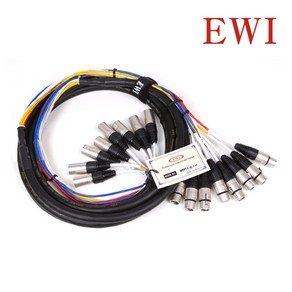 EWI MTFM-8 8채널 패치 스네이크 멀티케이블 XLR-XLR 양캐논 (5m 10m) 옵션사양, 5m, 1개