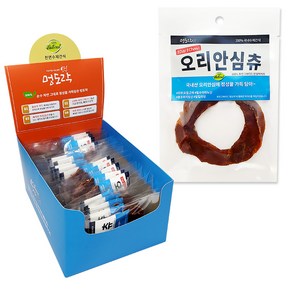 국내수제간식 멍도락 건강한육포츄 강아지껌 터키츄 오리츄, 오리안심츄, 11g, 30개