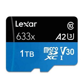 LEXAR 633x 1TB 1T 1024GB Mico Cad V30 U3 A2 SDXC Micosd TF Mini Memoy Cad, 1개