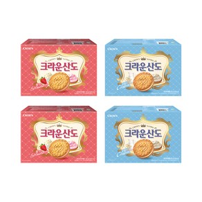 크라운산도 딸기323g+크림323g, 2개, 646g