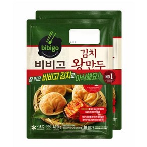 비비고 김치왕만두, 420g, 2개