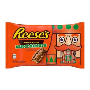 REESE'S 초콜릿 땅콩 버터 크림 호두까기 인형 크리스마스 캔디 백 260.8g9.3온스 201139, REESE'S 초콜릿 땅콩 버터 크림 호두까기 인형,, 1개