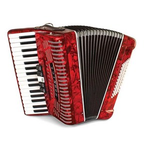 HOHNER 1305-RED Hohnica 72 베이스 34키 엔트리 레벨 피아노 아코디언 레인지 G에서 E