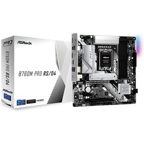 ASRock B760M Po RSD4 마더보드 인텔 12세대 13세대 CPULGA1700와 호환 B760 칩셋 DDR4 마이크로 ATX, 1개