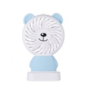 KC인증 곰돌이 휴대용 LED 선풍기 USB 충전식 목걸이 탁상용 베어 곰 미니