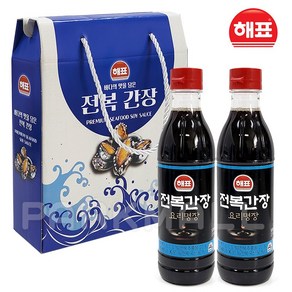 해표 전복간장 500mlx2p (어간장 선물세트 양념장 명절 간장세트 추석 설), 2개, 500ml