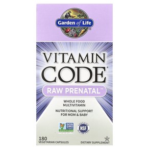 가든오브라이프 Vitamin Code Raw Penatal 베지 캡슐 180정, GOL11590, 1개