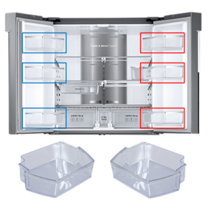 삼성 지펠 T9000 양문형 4도어 냉장고 병꽂이 가드 바구니 바스켓 케이스 RF85K90N2S8 RF85M91327LB RF85M91627X RF85M9181XU, 왼쪽 병꽂이