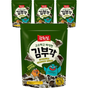 백앤 광천김 고소하고 바삭한 김부각 오리지널, 50g, 4개