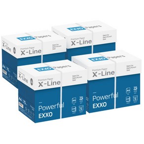 [엑소] 엑스라인 A4 복사용지(A4용지) 75g 2500매 4BOX