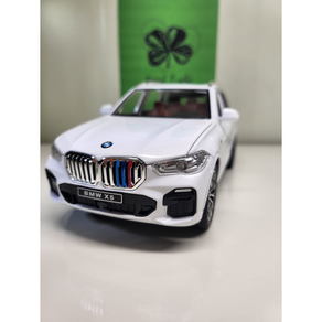 1:24 다이캐스트 모형 다이케스트 비엠더블유 BMW X5 SUV 완구 미니어쳐 피규어 자동차 장난감, 흰색, 1개