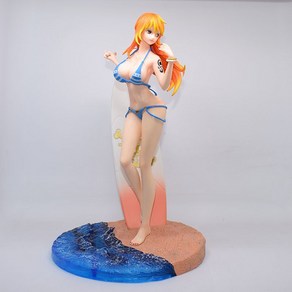 원피스 피규어 실물도 서핑 수영복 나미 피규어 32cm/DIJIN A557, 캐럿 피규어 33cm, 1개