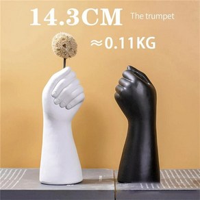 손 모양 북유럽 꽃병 모던 홈 오피스 장식 거실 정원 침실 선물, 1개, 1. SWhite