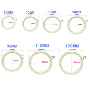 자동차 LED 엔젤 아이 서클 COB 안개등 일광 60M70MM80MM90MM100MM120MM 1 개, 07 YELLOW, 1개