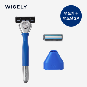 와이즐리 5중날 SENS 면도기 세트 면도기 + 면도날 2P, 1세트, SENS 면도기 + 면도날 2P (블루)