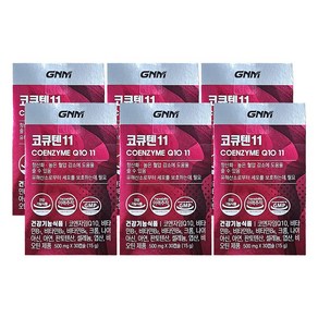 GNM자연의품격 코엔자임Q10 코큐텐11 500mg x30캡슐x6박스, 6개