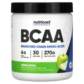 뉴트리코스트 운동 BCAA 그린 애플 270g, 1개