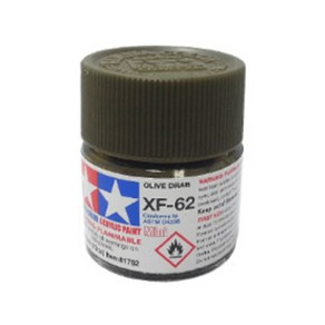 (81762) 타미야 아크릴 도료 XF-62 올리브 드랍 무광 10ml, 1개