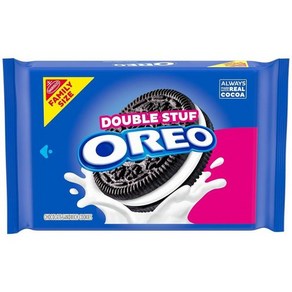 Oeo Double Stuf 초콜릿 샌드위치 쿠키 패밀리 사이즈 530.4g(18온스, 18.71 Ounce (Pack of 1) 367975, 1개