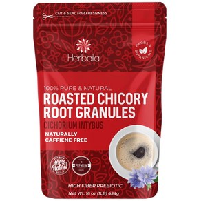 Chicoy Root Roasted Ganules 1 Pound Chicoy Co 치커리 뿌리 구운 과립 1파운드 치커리 커피(이눌린 프리바이오틱 식이섬유) 풍부한, 453.59g, 1개