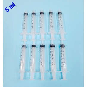 사이언스몰 바늘없는 주사기 (5ml) 과학실험용 동물급식용 공예작품용 잉크충전용 화장품소분용, 10개