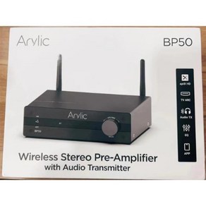 Arylic BP50 블루투스 스테레오 aptx HD 오디오 프리앰프 리시버 2.1 채널 미니 클래스 D 통합 앰프 홈 스피커용