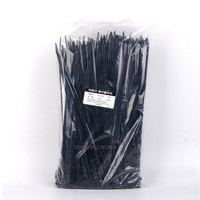 미란다 튼튼 케이블타이 300mm 흑 500pcs, 1봉, 블랙