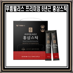 푸름웰니스 프리미엄 6년근 홍삼스틱 대용량 100포 진세노이드 명절선물, 1kg, 1개