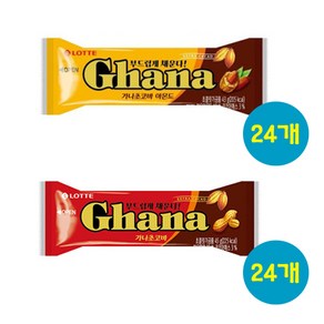 롯데 가나초코바 가나아몬드초코바, 48개, 45g