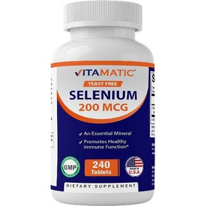 비타매틱 셀레늄 Selenium 200mc 셀레노메티오닌 미네랄 250정, 1개