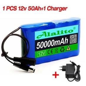 휴대용 슈퍼 충전식 이온 배터리 팩 용량 DC 12.6V 30Ah CCTV 캠 모니터 및 충전기 12V 50000mah 제품