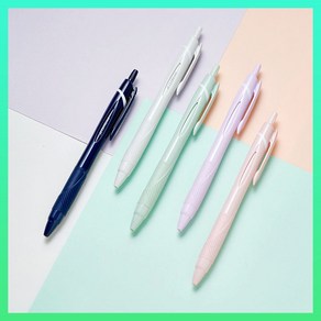 잉크 0.5mm 제트스트림 검정 볼펜 필기구 사무 용품 문구류 필기감 리필심 필기 노트, 소프트퍼플