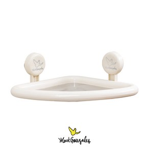 마크곤잘레스 무타공 투명 욕실선반, 코너선반(33cm), 1개