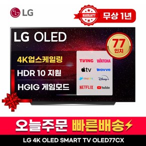 LG 77인치 TV OLED 올레드 4K 스마트 TV OLED77CX 미러링 넷플릭스 유튜브, 수도권벽걸이(상하브라켓), 77인치형