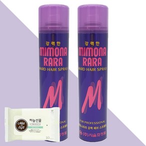 미모나라라 강력 헤어 스프레이 300ml 2개(+하늘선물 물티슈 10매), 2개