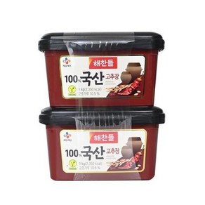 해찬들 100% 국산고추장 1kg, 2개